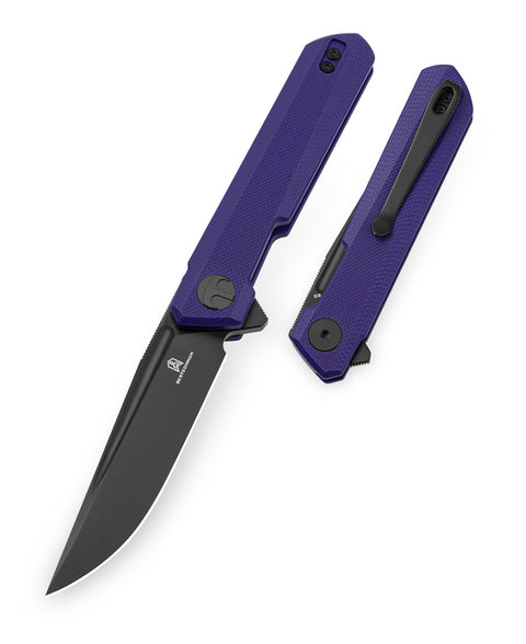 BESTECHMAN MINI DUNDEE BMK08D: 2.92" D2 Steel Blade, G10 Scales,Double Detent, Flipper