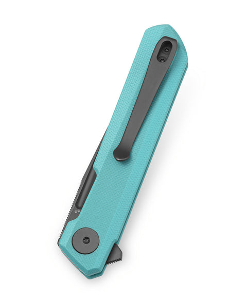 BESTECHMAN MINI DUNDEE BMK08E: 2.92" D2 Steel Blade, G10 Scales,Double Detent, Flipper
