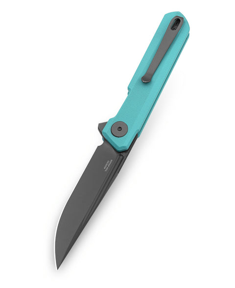 BESTECHMAN MINI DUNDEE BMK08E: 2.92" D2 Steel Blade, G10 Scales,Double Detent, Flipper