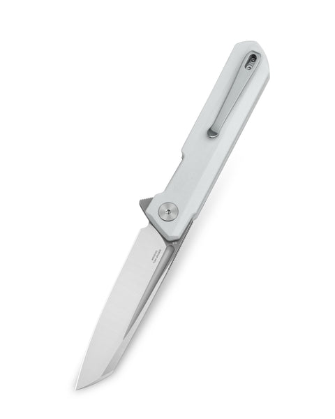 BESTECHMAN Dundee Sheepfoot BMK09C: 3.465" D2 Steel Blade, G10 Scales, Liner Lock, Flipper
