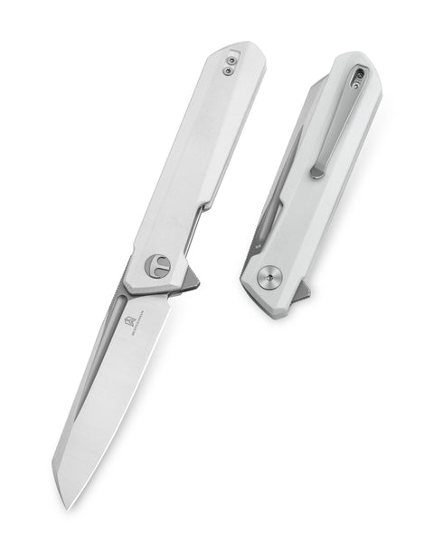 BESTECHMAN Dundee Sheepfoot BMK09C: 3.465" D2 Steel Blade, G10 Scales, Liner Lock, Flipper