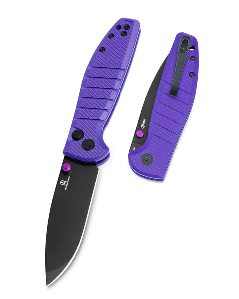 BESTECHMAN GOODBOY Jr. BMK10G: 2.83" D2 Steel Blade, G10 Scales, Button Lock, Thumb Studs