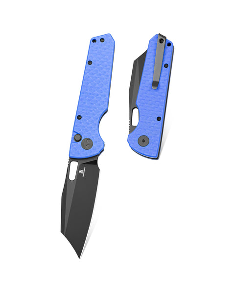 BESTECHMAN Guardian BMK11G: 3.209" D2 Blade, G10 Scales, Button Lock, Folding Knife