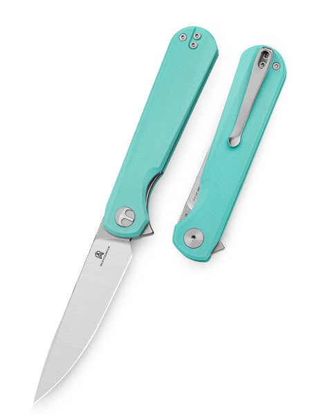BESTECHMAN FLICK BMK13D: 3.49" D2 Steel Blade, G10 Scales, Liner Lock, Flipper