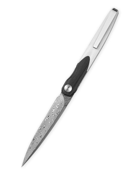 BESTECHMAN LANZA BMK14-D-1: 3.45" Damascus Blade, G10 Scales, Liner Lock, Front Flipper
