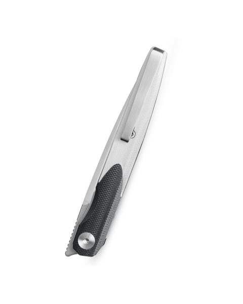 BESTECHMAN LANZA BMK14A: 3.45" 14C28N Steel Blade, G10 Scales, Liner Lock, Front Flipper