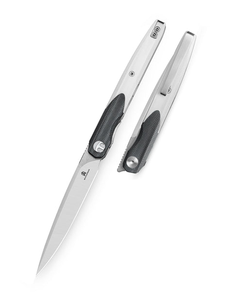 BESTECHMAN LANZA BMK14A: 3.45" 14C28N Steel Blade, G10 Scales, Liner Lock, Front Flipper