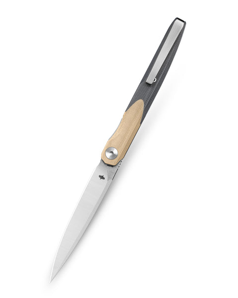 BESTECHMAN LANZA BMK14B: 3.45" 14C28N Steel Blade, G10 Scales, Liner Lock, Front Flipper