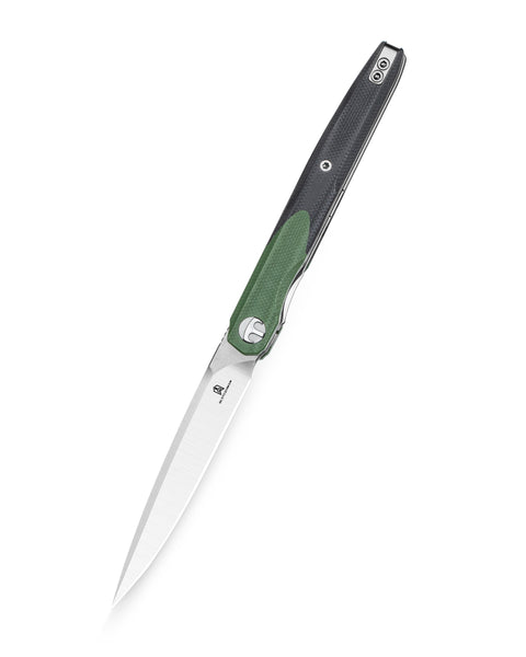 BESTECHMAN LANZA BMK14C: 3.45" 14C28N Steel Blade, G10 Scales, Liner Lock, Front Flipper