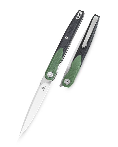 BESTECHMAN LANZA BMK14C: 3.45" 14C28N Steel Blade, G10 Scales, Liner Lock, Front Flipper