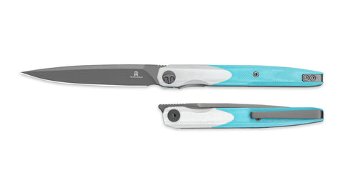 BESTECHMAN LANZA BMK14D: 3.45" 14C28N Steel Blade, G10 Scales, Liner Lock, Front Flipper