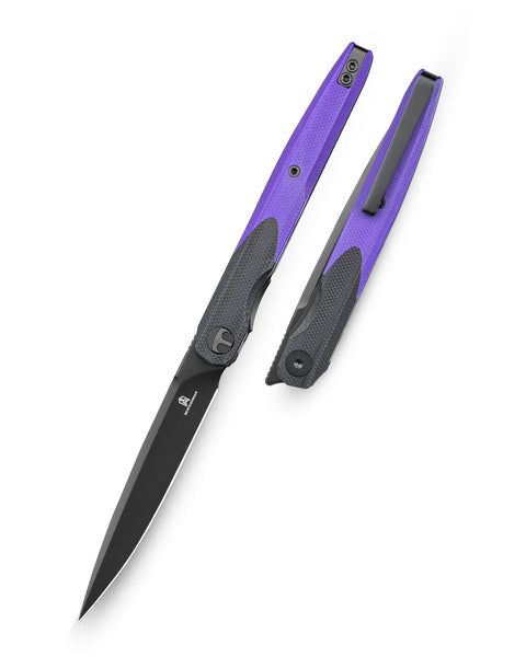 BESTECHMAN LANZA BMK14E: 3.45" 14C28N Steel Blade, G10 Scales, Liner Lock, Front Flipper