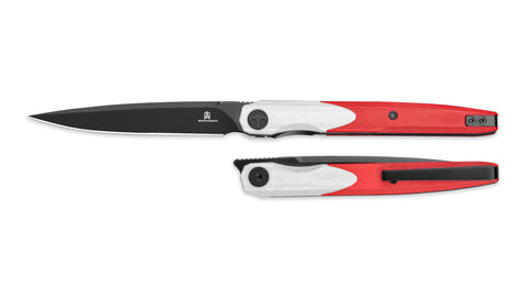BESTECHMAN LANZA BMK14G: 3.45" 14C28N Steel Blade, G10 Scales, Liner Lock, Front Flipper