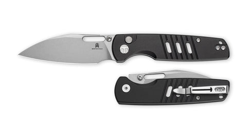 BESTECHMAN VECTOR BMK15A: 3.15" D2 Steel Blade, Aluminum Scales, Button Lock, Thumb Stub, Thumb Hole
