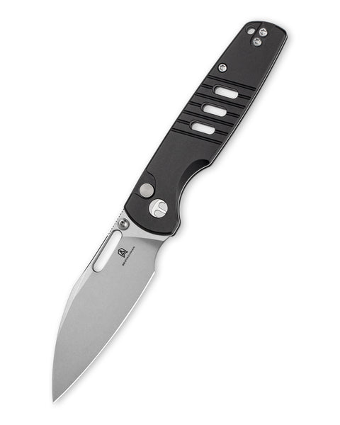 BESTECHMAN VECTOR BMK15A: 3.15" D2 Steel Blade, Aluminum Scales, Button Lock, Thumb Stub, Thumb Hole