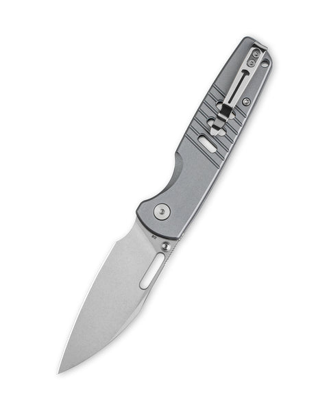 BESTECHMAN VECTOR BMK15B: 3.15" D2 Steel Blade, Aluminum Scales, Button Lock, Thumb Stub, Thumb Hole