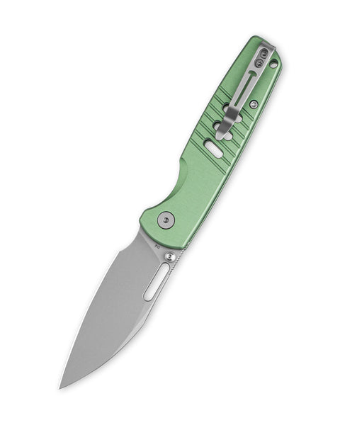 BESTECHMAN VECTOR BMK15C: 3.15" D2 Steel Blade, Aluminum Scales, Button Lock, Thumb Stub, Thumb Hole