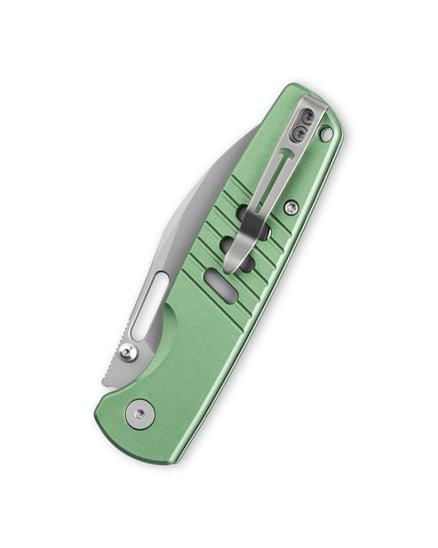 BESTECHMAN VECTOR BMK15C: 3.15" D2 Steel Blade, Aluminum Scales, Button Lock, Thumb Stub, Thumb Hole