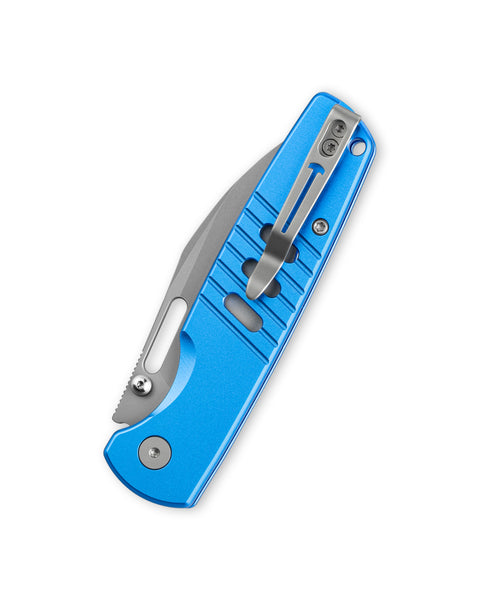 BESTECHMAN VECTOR BMK15D: 3.15" D2 Steel Blade, Aluminum Scales, Button Lock, Thumb Stub, Thumb Hole