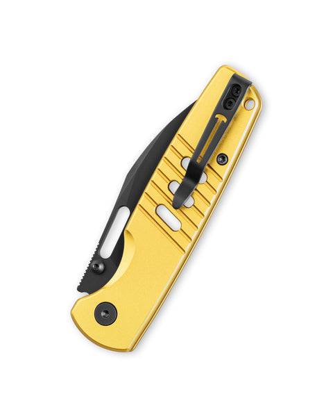 BESTECHMAN VECTOR BMK15E: 3.15" D2 Steel Blade, Aluminum Scales, Button Lock, Thumb Stub, Thumb Hole