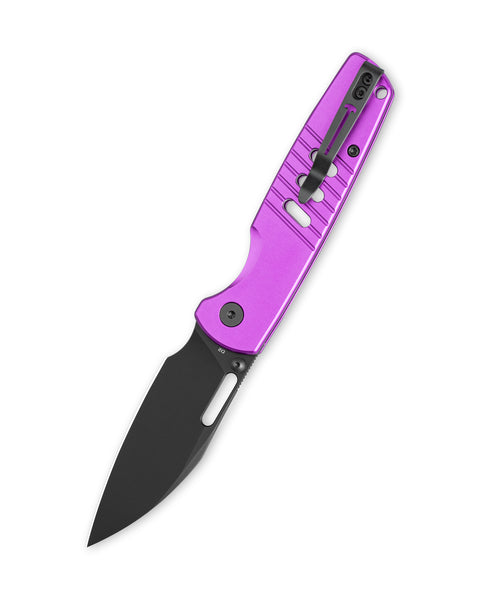 BESTECHMAN VECTOR BMK15F: 3.15" D2 Steel Blade, Aluminum Scales, Button Lock, Thumb Stub, Thumb Hole