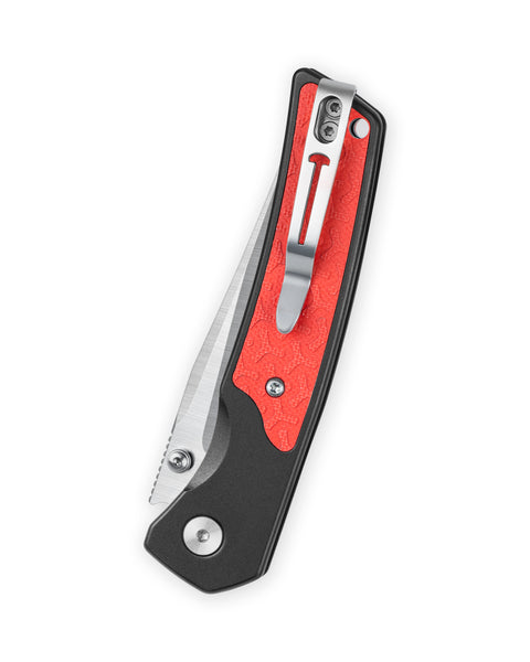 BESTECHMAN ICEBREAKER BMK16A: 3.15" D2 Steel Blade, Aluminum Scales, Button Lock, Thumb Stubs