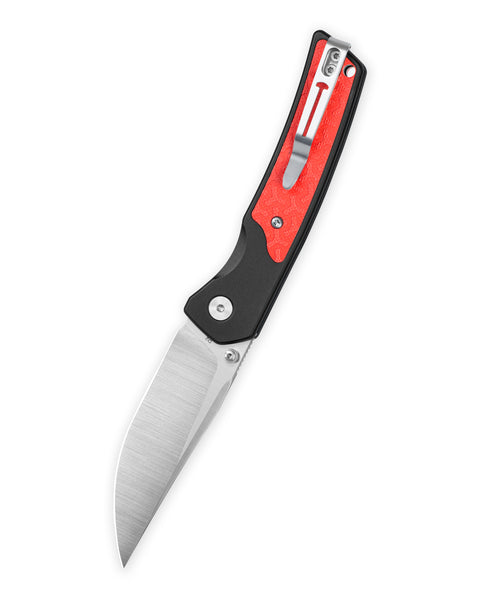 BESTECHMAN ICEBREAKER BMK16A: 3.15" D2 Steel Blade, Aluminum Scales, Button Lock, Thumb Stubs