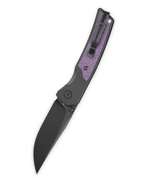BESTECHMAN ICEBREAKER BMK16C: 3.15" D2 Steel Blade, Aluminum Scales, Button Lock, Thumb Stubs