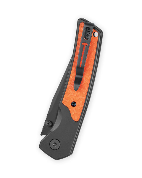 BESTECHMAN ICEBREAKER BMK16D: 3.15" D2 Steel Blade, Aluminum Scales, Button Lock, Thumb Stubs