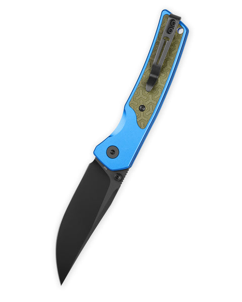 BESTECHMAN ICEBREAKER BMK16E: 3.15" D2 Steel Blade, Aluminum Scales, Button Lock, Thumb Stubs