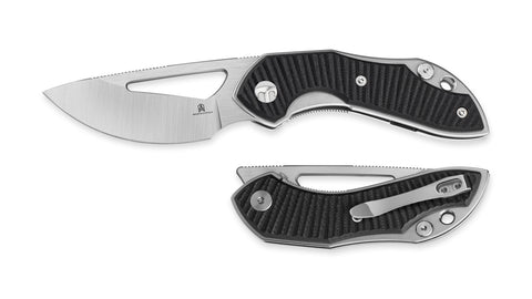 BESTECHMAN TRIASSIC BMK17A: 2.52" 14C28N Steel Blade, G10 Scales, Liner Lock, Thumb Hole, Hollow Grind