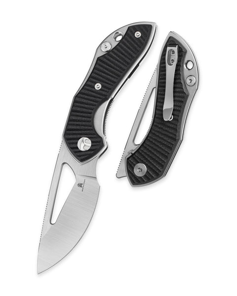 BESTECHMAN TRIASSIC BMK17A: 2.52" 14C28N Steel Blade, G10 Scales, Liner Lock, Thumb Hole, Hollow Grind