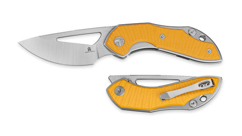BESTECHMAN TRIASSIC BMK17B: 2.52" 14C28N Steel Blade, G10 Scales, Liner Lock, Thumb Hole, Hollow Grind