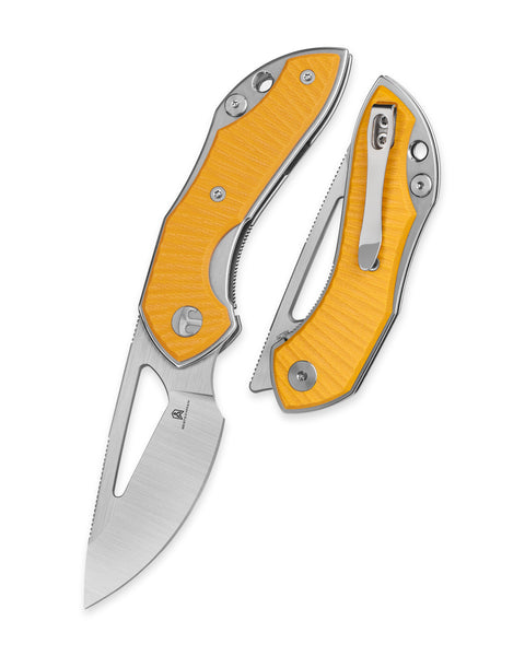BESTECHMAN TRIASSIC BMK17B: 2.52" 14C28N Steel Blade, G10 Scales, Liner Lock, Thumb Hole, Hollow Grind