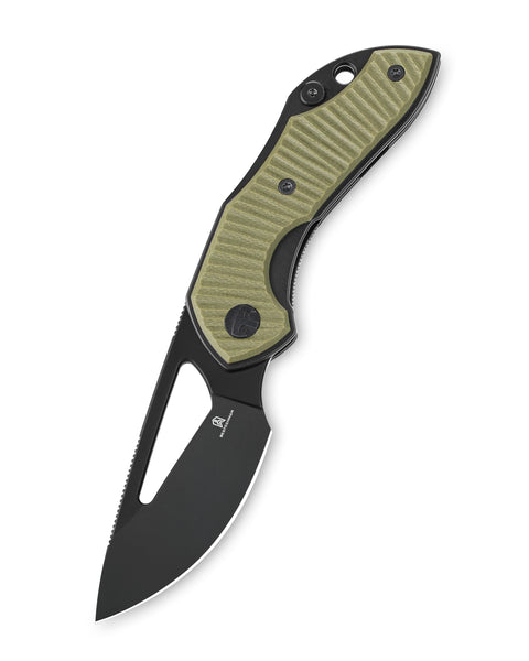 BESTECHMAN TRIASSIC BMK17D: 2.52" 14C28N Steel Blade, G10 Scales, Liner Lock, Thumb Hole, Hollow Grind