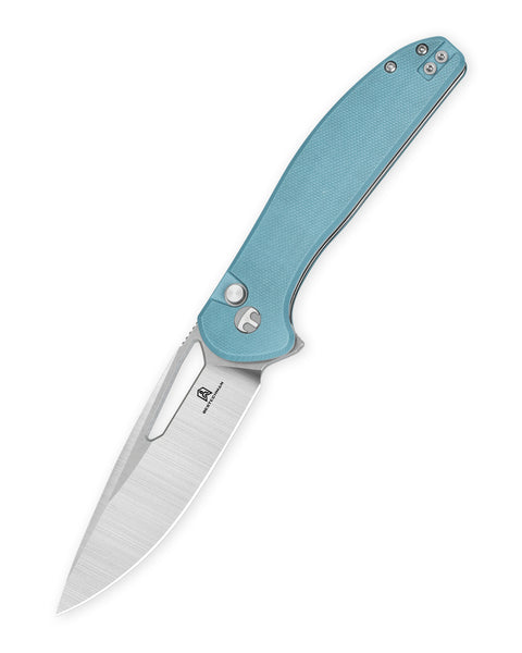 BESTECHMAN WHALEFIN BMK18B: 3.4" D2 Steel Blade, G10 Scales, Button Lock, Thumb Hole