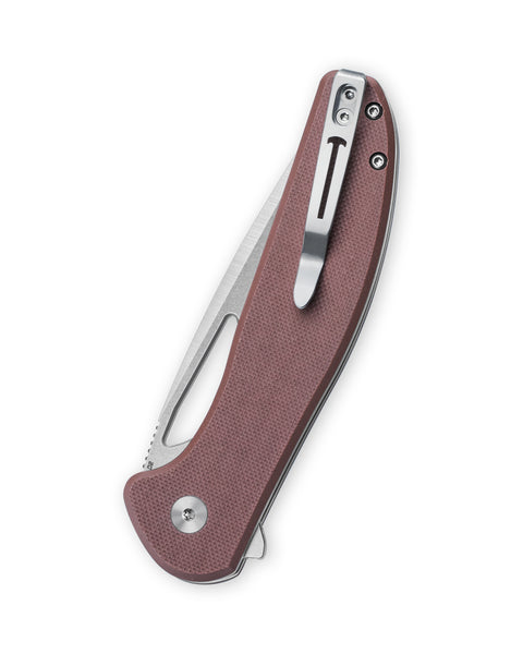 BESTECHMAN WHALEFIN BMK18C: 3.4" D2 Steel Blade, G10 Scales, Button Lock, Thumb Hole