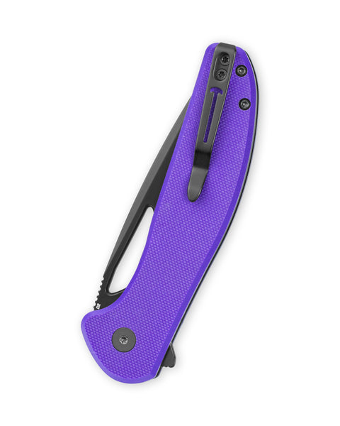 BESTECHMAN WHALEFIN BMK18F: 3.4" D2 Steel Blade, G10 Scales, Button Lock, Thumb Hole