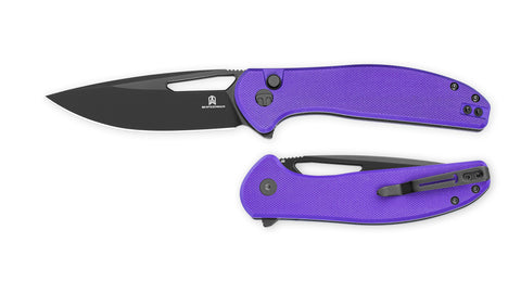 BESTECHMAN WHALEFIN BMK18F: 3.4" D2 Steel Blade, G10 Scales, Button Lock, Thumb Hole