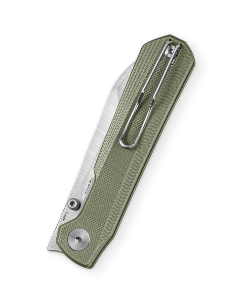 [Pre-order] BESTECHMAN CURVEE BMK20B: 3.44" AEB-L Steel Blade, G10 Scales, Liner Lock, Thumb Studs, Front Flipper [Ship June 26]