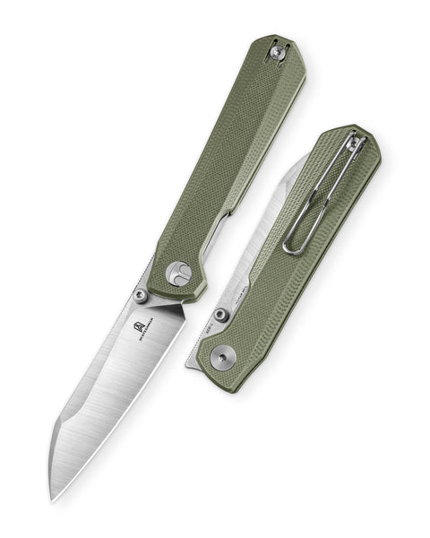 [Pre-order] BESTECHMAN CURVEE BMK20B: 3.44" AEB-L Steel Blade, G10 Scales, Liner Lock, Thumb Studs, Front Flipper [Ship June 26]