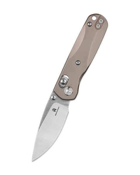BESTECHMAN SPRITE BMK21B: 2.36" M390 Blade, Titanium Scales, B-Lock, Thumb Studs, Folding Knife