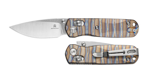 BESTECHMAN SPRITE BMK21C: 2.36" M390 Blade, Titanium Scales, B-Lock, Thumb Studs, Folding Knife