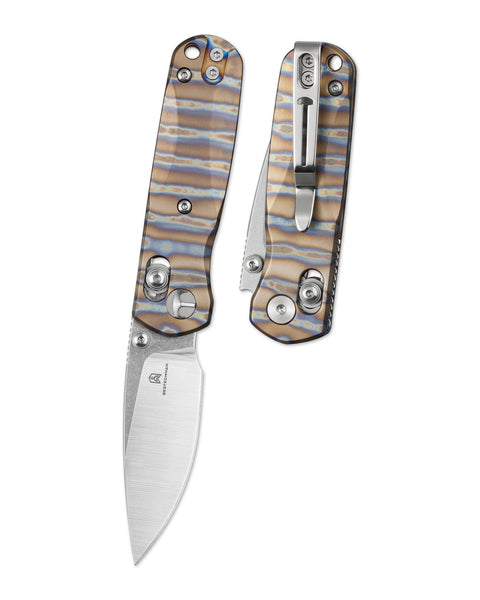 BESTECHMAN SPRITE BMK21C: 2.36" M390 Blade, Titanium Scales, B-Lock, Thumb Studs, Folding Knife