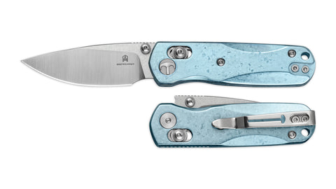 BESTECHMAN SPRITE BMK21G-BladeHQ US exclusive: 2.36" M390 Blade, Crystallized Titanium Scales, B-Lock, Thumb Studs, Folding Knife