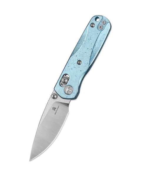 BESTECHMAN SPRITE BMK21G-BladeHQ US exclusive: 2.36" M390 Blade, Crystallized Titanium Scales, B-Lock, Thumb Studs, Folding Knife