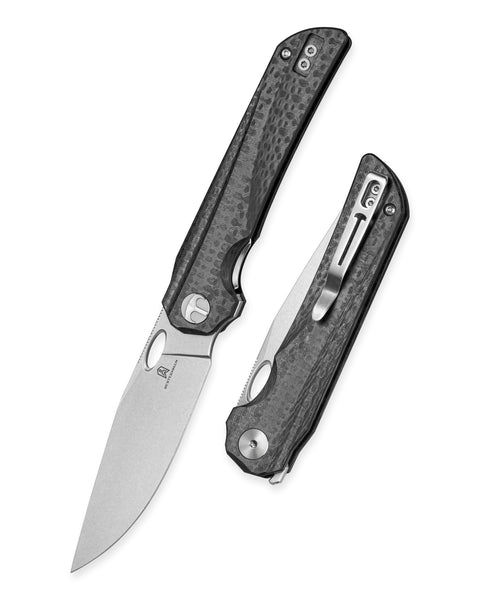 BESTECHMAN SMUGA BMK22A: 3.55" AEB-L Steel Blade, G10 Scales, Liner Lock, Thumb Hole, Flipper