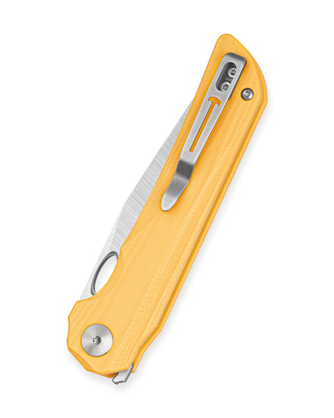 BESTECHMAN SMUGA BMK22B: 3.55" AEB-L Steel Blade, G10 Scales, Liner Lock, Thumb Hole, Flipper