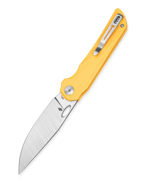 BESTECHMAN SMUGA BMK22B: 3.55" AEB-L Steel Blade, G10 Scales, Liner Lock, Thumb Hole, Flipper