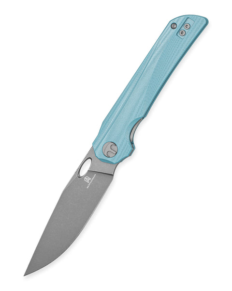 BESTECHMAN SMUGA BMK22C: 3.55" AEB-L Steel Blade, G10 Scales, Liner Lock, Thumb Hole, Flipper
